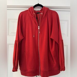 Athleta Vibrant Red Fleece Jacket